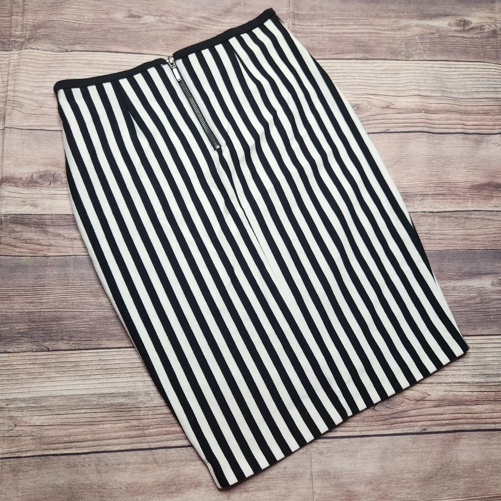 5/$15 LBK Black White Stripe Pencil Straight Skirt - Picture 5 of 7